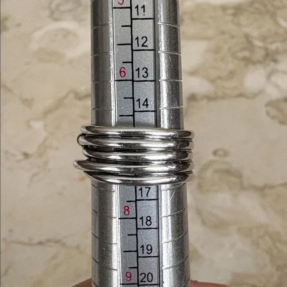 PANDORA 14K Gold & 925 Sterling Silver Rope Ring 190383 Retired Stamped 925 Ale - Picture 10 of 11